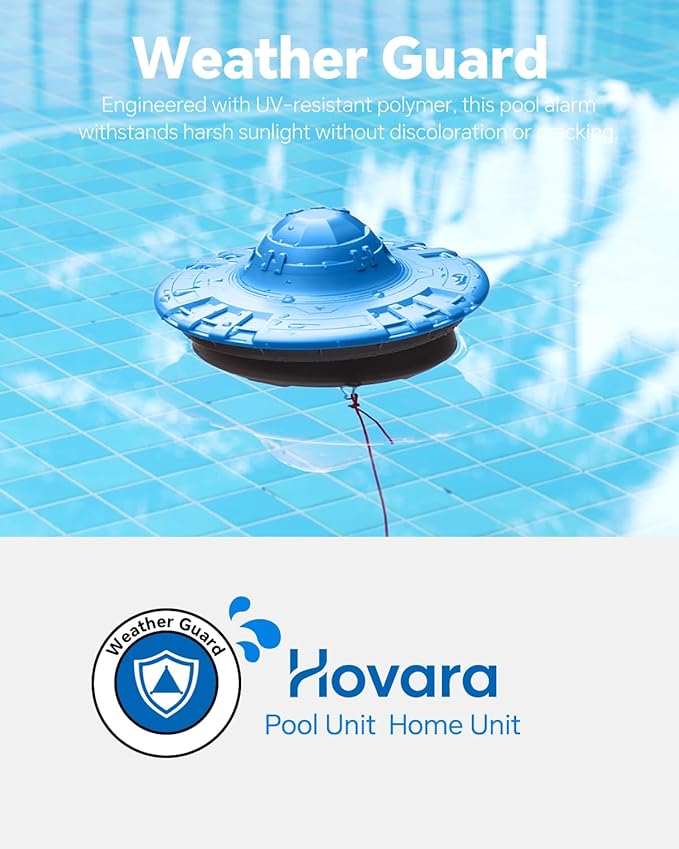 Pool Alarm, Floating Pool Safety Alarms for Inground & Above Ground Pools – Loud 110dB Alert, Adjustable Sensitivity, Protection for Kids & Pets (Blue+Black)
