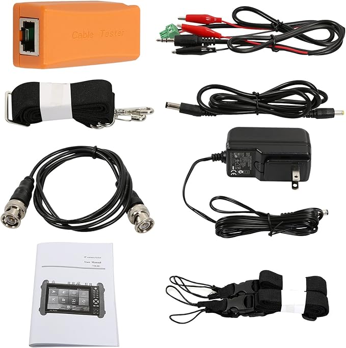 Wsdcam 7 Inch All in One IPS Touch Screen IP Camera Tester Security CCTV Tester Monitor with SDI/TVI/AHD/CVI/POE/4K H.265/1080p HDMI in&Out/RJ45-TDR/Firmware Update Upgraded 9800ADHS-Plus