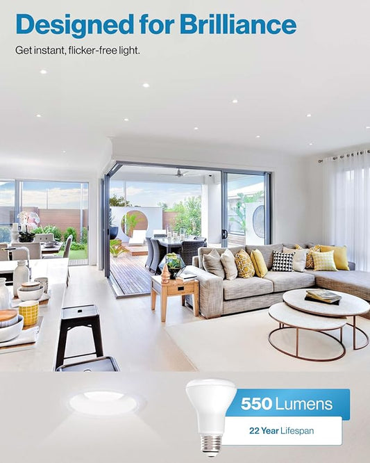 Sunco 10 Pack BR20 LED Bulb Dimmable, Small Recessed Lighting Bulbs, R20 Mini Flood Light Indoor, 550 LM, 7W (50W Equivalent), 6000K Daylight Deluxe, E26 Base, Can Light for Home, Kitchen, Bedroom UL