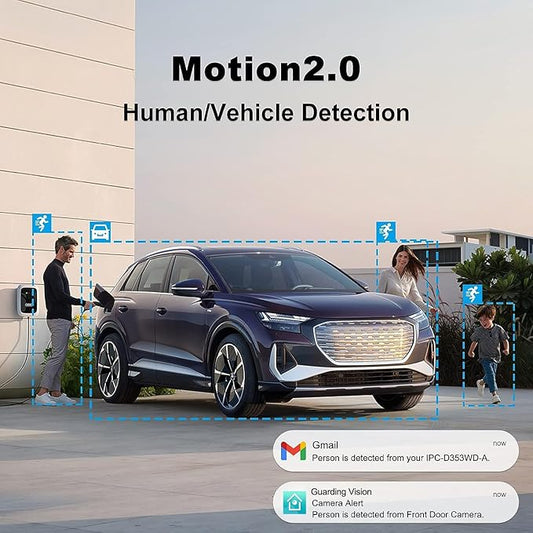 Anpviz 5MP PoE IP Camera Outdoor, Metal Turret Wired Security Camera with Audio, Human Vehicle Detection, Color Night Vision, 3072x1728@20fps, 114° FOV, WDR, IP67 Waterproof, Black, IPC-D3053BD-S-N