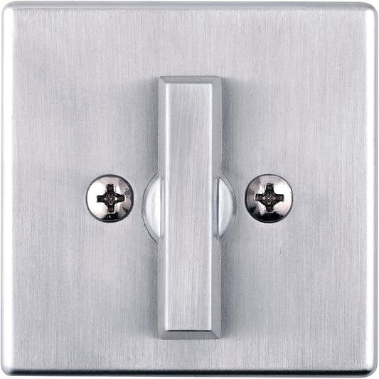Kwikset 660 Contemporary Deadbolt Deadbolt Lock, Satin Chrome Square Exterior Keyed Front Entry Door, Pick Resistant SmartKey Rekey Security, Single Cylinder Dead Bolt