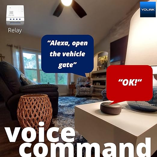 YoLink Relay, Smart Switch, YoLink 1/4 Mile Super Long Range Smart Relay Compatible with Alexa, Google, and IFTTT, Max. 5 amps - Hub Required