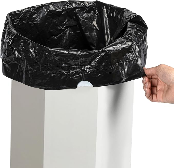 happimess Fleur 25 Gal Trash Can Bin, Limestone Beige, Set of 2