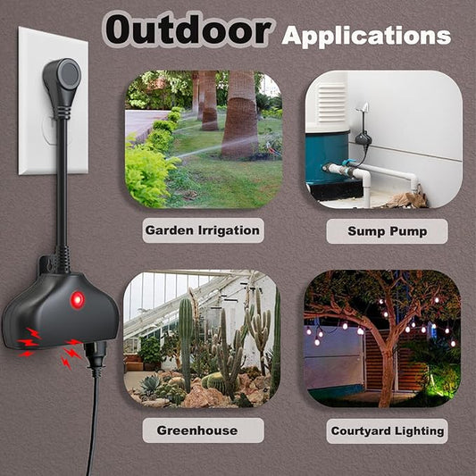 WiFi Power Failure Alarm, Smart App Alerts & 110dB Siren & Indoor / Outdoor Use for Freezer, Sump Pump, Aquarium, Greenhouse, Pond Pump