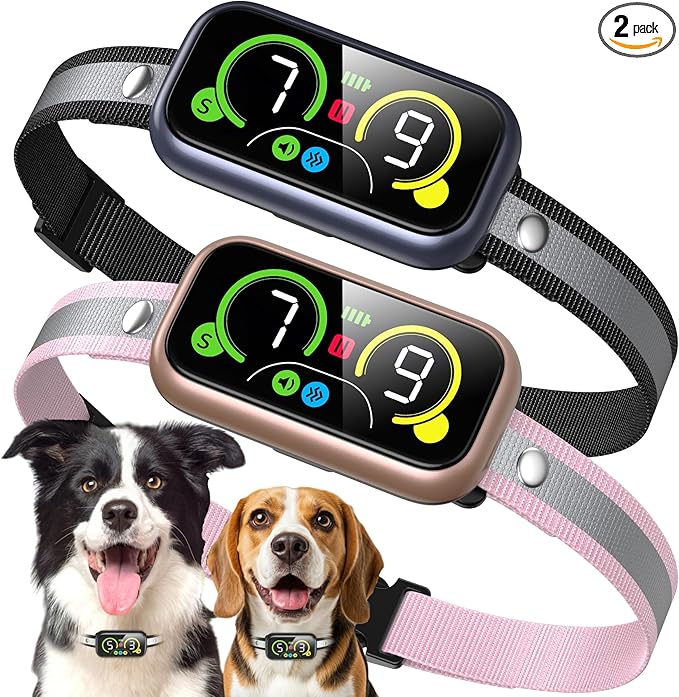 Dog Bark Collar Pro, Instant Bark Solution, Smart Anti Barking Device with 4 Correction Modes, Fast-Acting Barking Collar for for Large Medium Small Dogs 5-150lbs, Ideal for Home & Outdoor Use