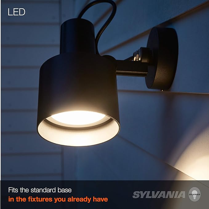 Sylvania LED Flood BR30 Light Bulb, 100W Equivalent Efficient 17W, Dimmable 2700K, Soft White - 2 Pack (40288)