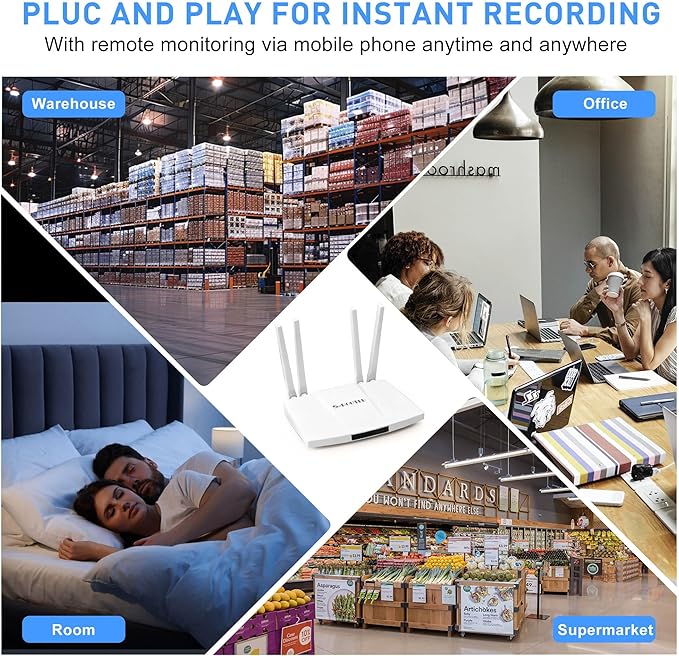 Home 4G Camera - Mini Indoor WiFi Cameras - Small Wireless Security Cam - High Speed Internet Router - Easy to Install