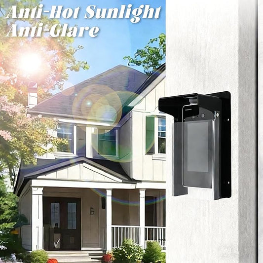 Doorbell Rain Cover, Gate Outdoor Keypad Cover, Universal Flip-Open Rain Shield for Doorbell & Lock Keypad/Attendance Machine, Weatherproof Protective Cover (L - Flip lid)