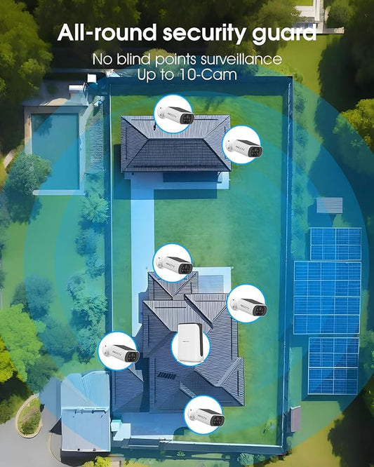 ARCCTV Solar Security Camera Outdoor Wireless with NVR Base Station