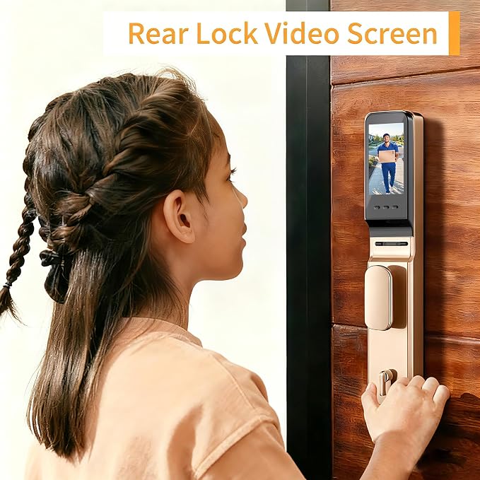 EIYSIE Video Smart Lock with Camera & Doorbell, 8-in-1 WiFi Keypad Deadbolt