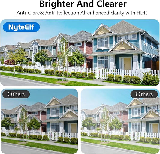 3MP Window Cameras for Home Security,Security Camera, 2K Full Color Night Vision, AI Human & Motion Detection, 24/7 Recording, Two-Way Audio, Easy Installation(Yellow)