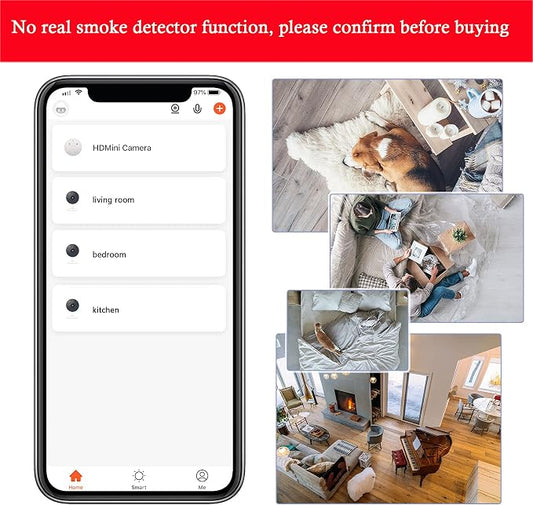 WiFi Mini Detector Camera,1080P Wireless Security Nanny Cam-No Audio