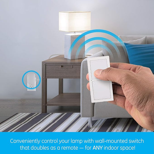 MySelectSmart Remote Control Outlet, On/Off, 1 Outlet, Full Kit, White | Control can be Wall Mounted, 150ft Range from Receiver, Pairable Remote for Multiple Plugs, Ideal for Lamps, No Wiring Needed