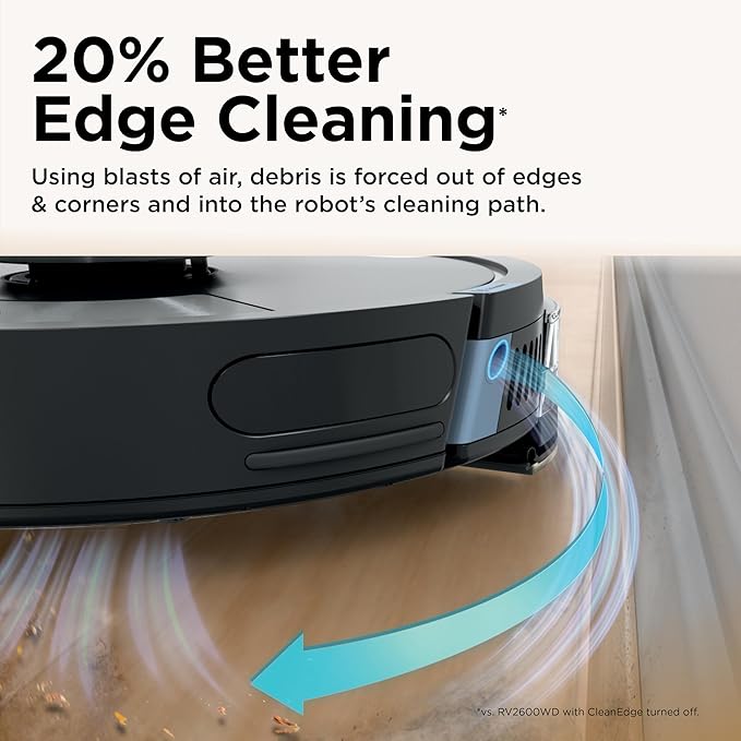 Shark Matrix Plus 2in1 Robot Vacuum & Mop with Sonic Mopping, Matrix Clean, Home Mapping, HEPA Bagless Self Empty Base, CleanEdge, for Pet Hair, Carpets and Hard Floors (Renewed)