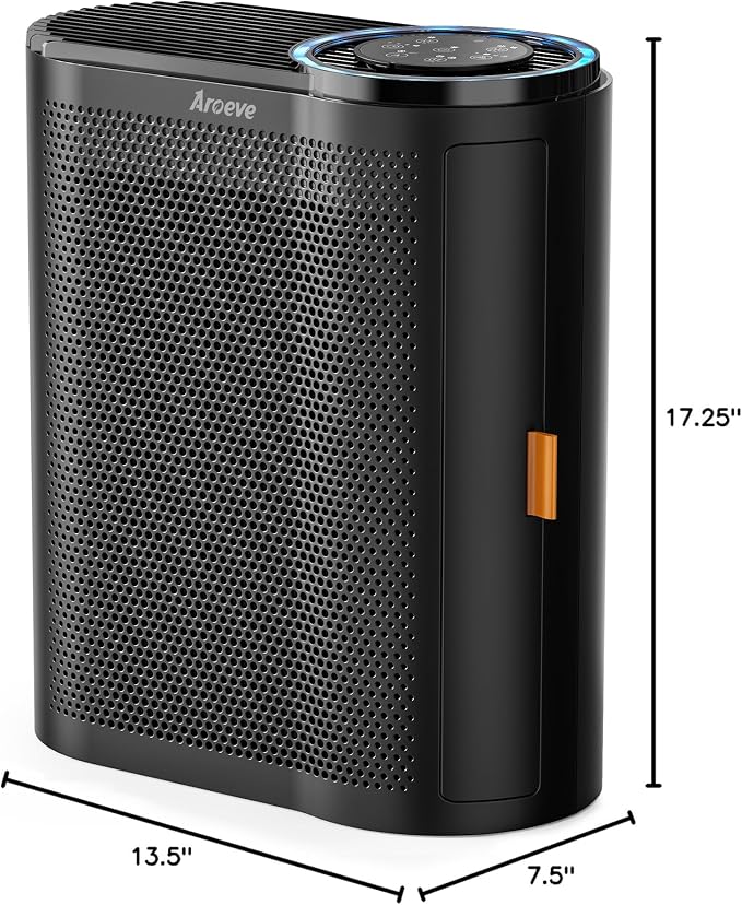 AROEVE Air Purifiers for Home with Air Quality Sensors and Auto-AP04(Black)