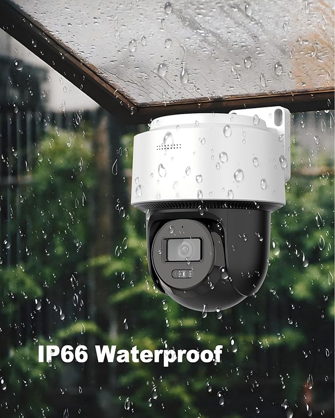 DS-2DE2C400MWG-E 4MP Hik PoE PT Security Camera Outdoor, with Human Detection Auto-Tracking, IP66 Weatherproof, 2.8MM Lens H.265+, Smart Hybrid-Light SD Card Slot(Up to 512 GB)