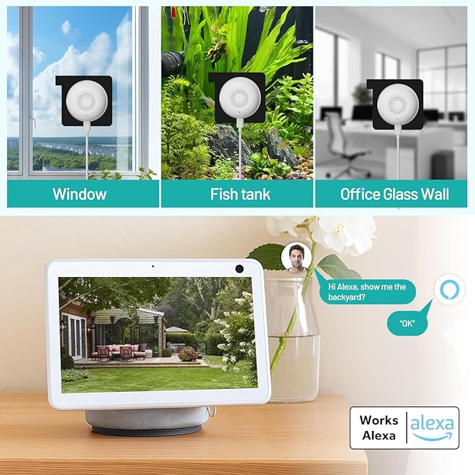2K Window Camera, 5G & 2.4GHz WiFi Indoor Dome Camera for Home Security w/Full Color Night Vision, Real-Time Alerts, Human/Motion Detection, Alexa, 24/7 Recording, Easy Install,White,Short-1P
