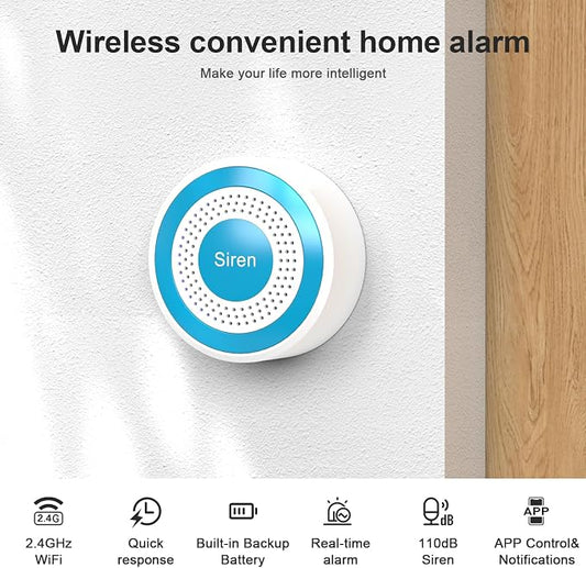 Alarm System for Home Security,WiFi+4G Smart Alarm Systems Kit with Instant App Alerts,NO Monthly Fees,Compatible with Alexa and Google,Smart Life or Tuya for Apartment,Kids Safety