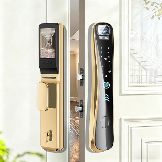 EIYSIE Video Smart Lock with Camera & Doorbell, 8-in-1 WiFi Keypad Deadbolt