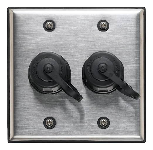 Leviton D670K-2S2 2-Port Dual-Gang DuraPort Industrial Outlet Kit