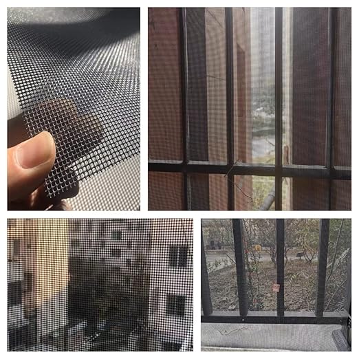 Stainless Steel Mesh Screen, 4 Pack 12 Mesh Hard 304 PVC Coated Stainless Steel Wire Screen for Vent, Cage, Cabinets, Security Guard, Garden (30 X 21CM)