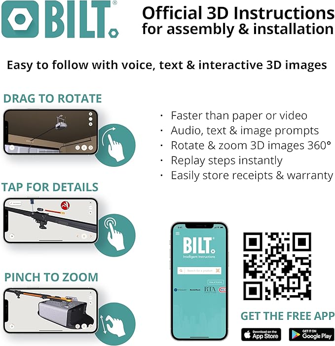 Chamberlain B4643T Smart Built in Camera-myQ Smartphone Controlled-Ultra Quiet, Strong Belt Drive, Blue Garage Door Opener