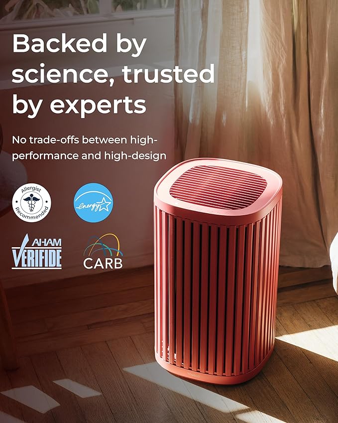 Windmill Air Purifier for Home - 3-In-1 Filtration for Dust, Smoke, & More - True HEPA Filter, Activated Carbon, & Pre-Filter - Ultra-Quiet - App Compatible - Covers Up To 975 sq ft - Sand