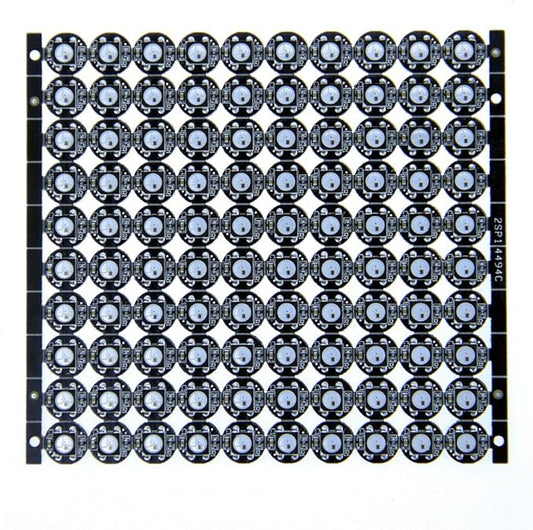 ALITOVE 100pcs WS2812B Addressable 5050 Smart RGB LED Pixel Light on Black Heat Sink PCB Board 5V DC Compatible with Raspberry Pi for DIY Lighting Project