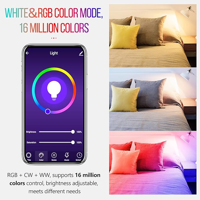 Irfora 5W ZigBee Smart Bulb Dual Mode White & RGB 16 Million Colors GU10 Smart Lamp APP Remote Control Voice Control Timing Function Multid LED Intelligent Bulb AC85-265V