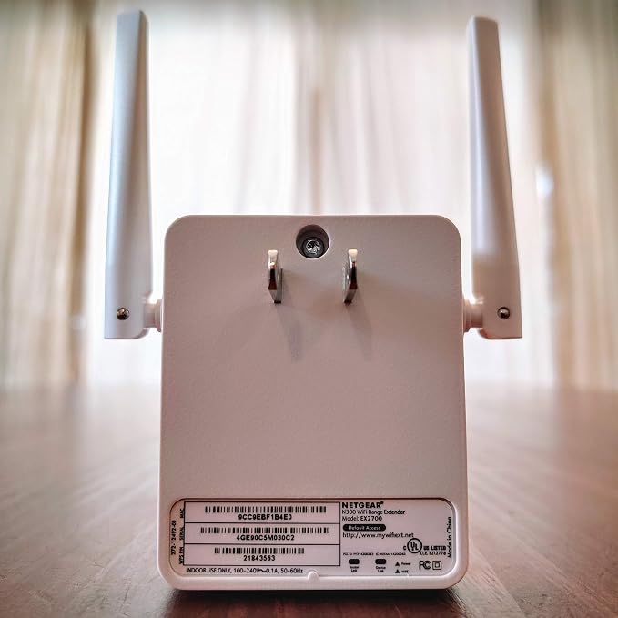 NETGEAR Wi-Fi Range Extender EX2700 - Coverage Up to 800 Sq Ft and 10 Devices with N300 Wireless Signal Booster & Repeater (Up to 300Mbps Speed), and Compact Wall Plug Design