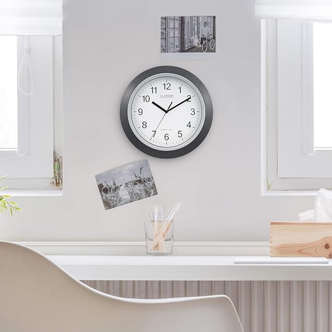 La Crosse Technology WT-3129B 12 Inch Atomic Analog Wall Clock, Black (Pack of 5)