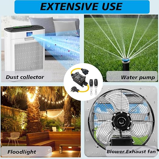 Outdoor Wireless Remote Control Outlet,AC110V Remote Control Power Switch