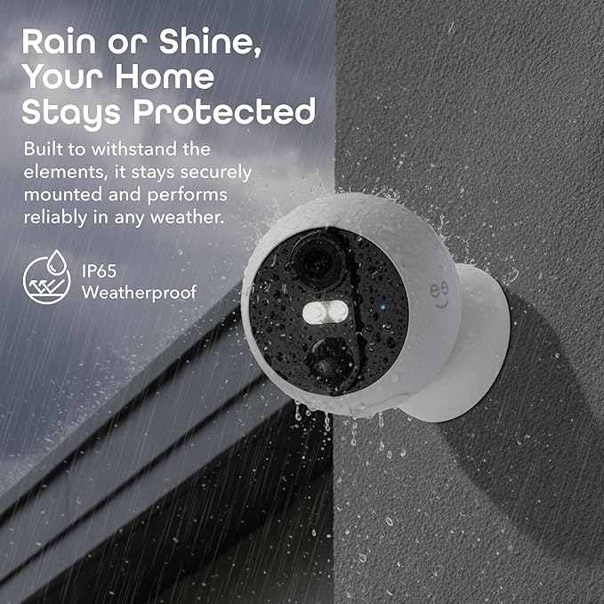 Geeni Perch 3MP Smart Magnetic Battery Camera – 2K HD Outdoor Wireless Security Camera with Color Night Vision, LED Spotlight, 2-Way Audio, & IP66 Weatherproof – Works with Alexa & Google Assistant