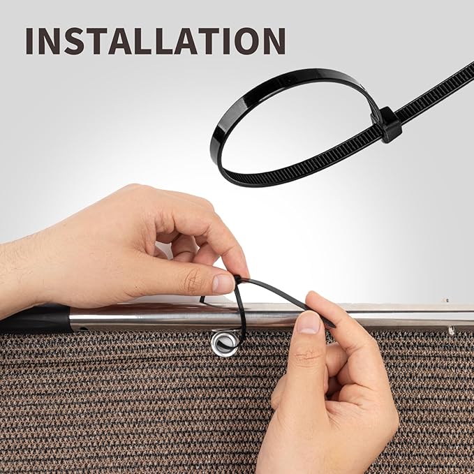 LOVE STORY Custom Size 3'x10' Brown Balcony Privacy Screen,UV Block Privacy Fence Screen,90% Shield for Outdoor Pool Garden Apartment Railing