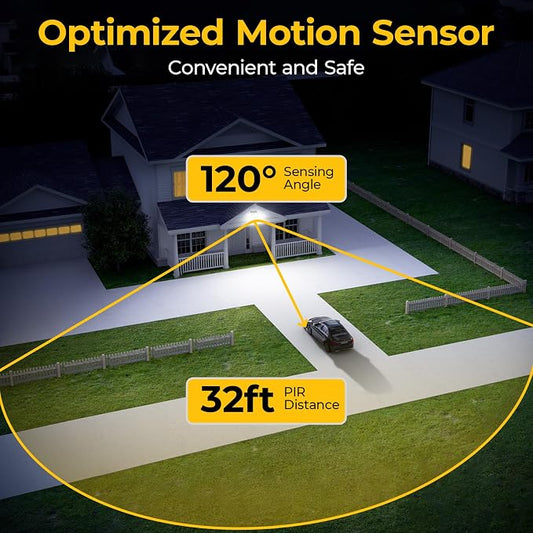 Solar Motion Sensor Lights, Remote Control, 3 Modes, 2 Pack