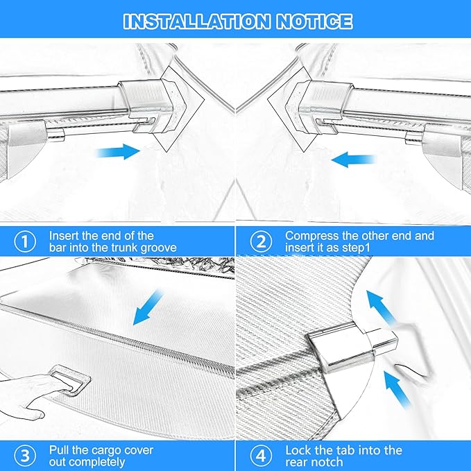 AUXKO Retractable Cargo Cover for Kia Sorento 2026 2025-2021, Trunk Cargo Cover for 2026 2025 Kia Sorento Luggage Security Shade Cover Shielding Shade Anti-Peeping Luggage Privacy Screen, Carbon Fiber