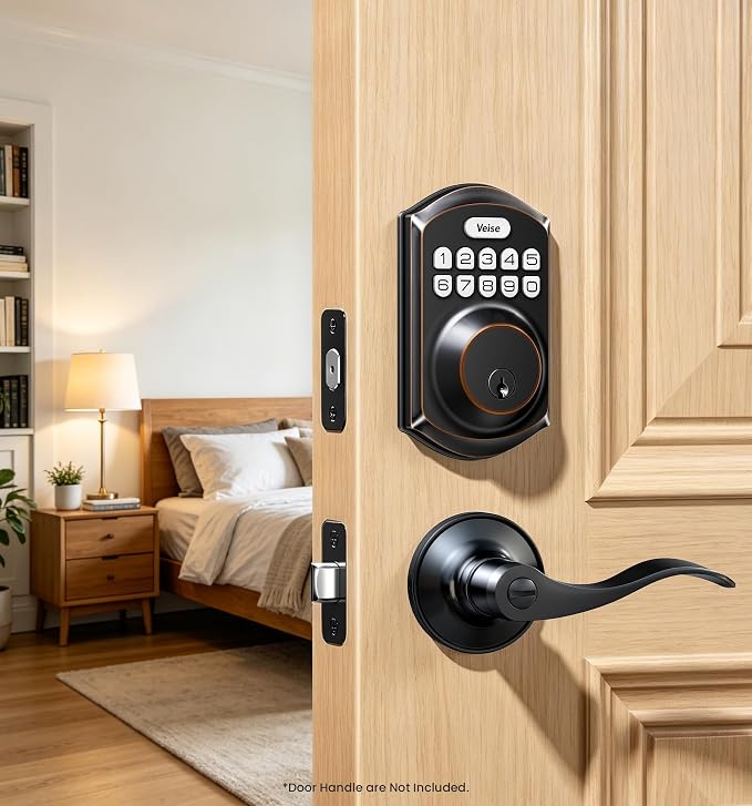 Veise VE001 Keyless Entry Deadbolt, Electronic Keypad Lock, Bronze