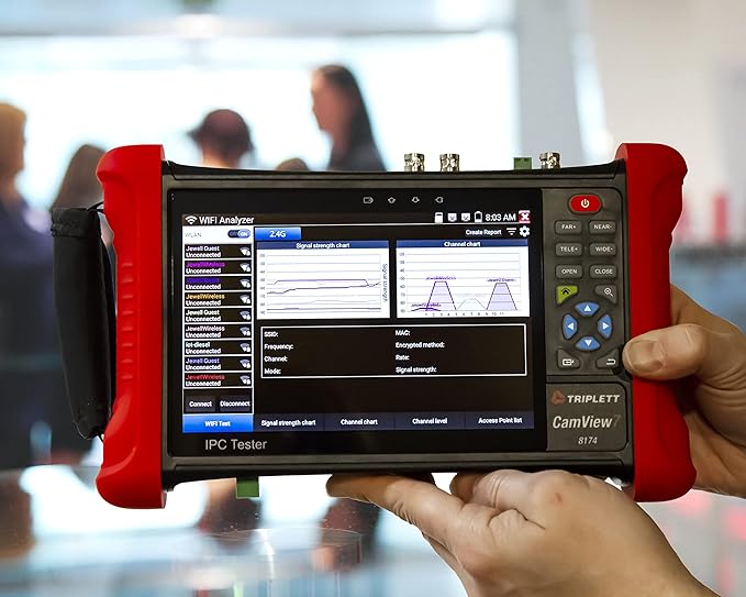 Triplett 8174 CamView 7 Security Camera Tester and 2.4G Spectrum Analyzer with 7" Retina Touch Screen
