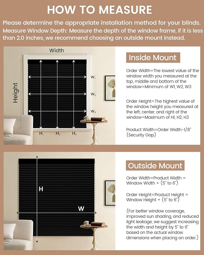 Kincmo Motorized Cellular Shades, Custom Motorized Blinds with Remote, Cordless Smart Electric Honeycomb Blinds Work with Apple HomeKit, Alexa, Google (100%-Blackout-Single-Cell Black)