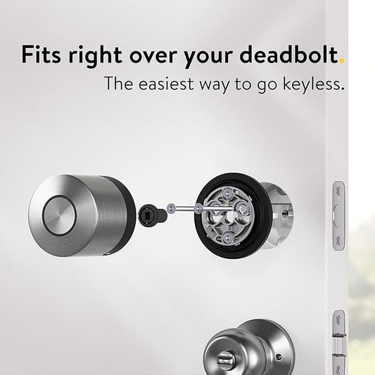 Nuki Smart Lock (Deadbolt) Keyless Entry WiFi Electronic Deadbolt with Auto-Unlock, App Control, Remote Access, Easy Installation, Smart Home for Front Door, Home & Rentals