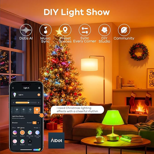 Linkind A19+B11 Smart Light Bulbs, Smart Bulb that Compatible with Alexa & Google Home, LED Light Color Changing