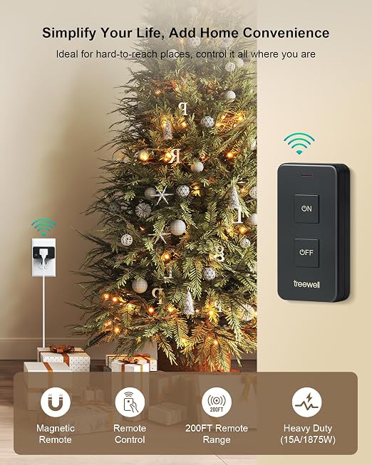 Remote Control Outlet with Portable Magnetic Switch
