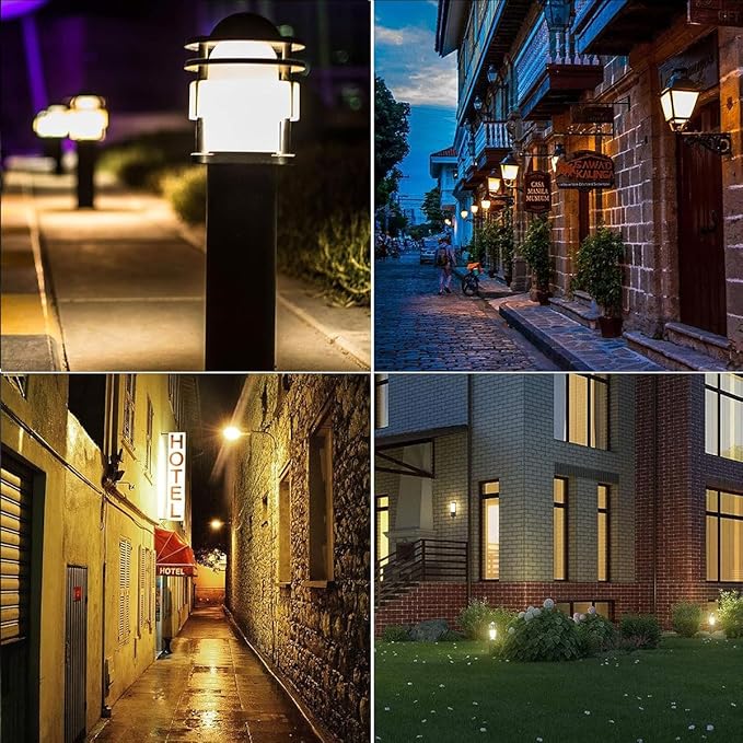 Dusk to Dawn Light Bulb, 5W (Equivalent to 40 Watt Incandescent) A19 LED Light Sensor Bulbs, Smart Auto On/Off, Indoor/Outdoor Lighting Bulb for Stairway Porch Patio, E27 Base, 2-Pack, Not Dimmable