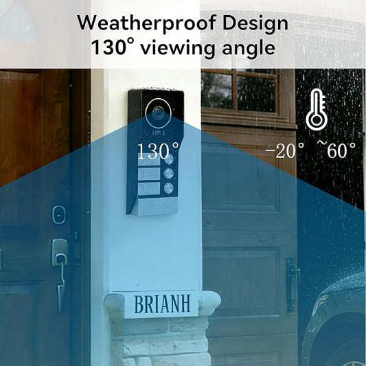 2-Wire 3-Family Smart Home Video Intercom System