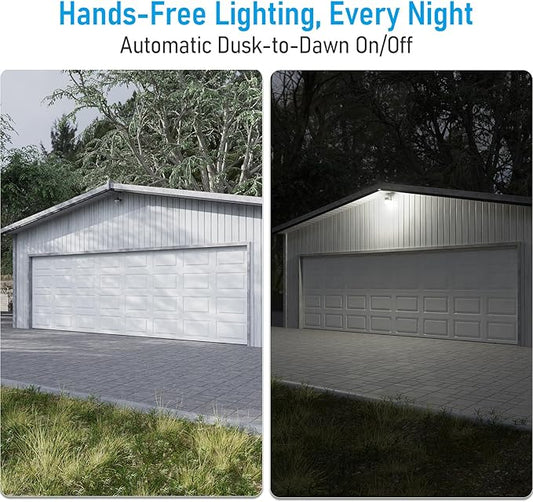 TORCHSTAR LED Barn Light, Dusk to Dawn Area Lights with Photocell, Outdoor Security Flood Lighting, ETL & FCC Listed, IP65 Waterproof, Aluminum Housing, 110-277V, Garage, Yard, 5000K Daylight, Bronze