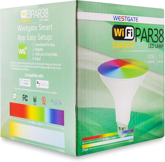 TC-PAR38-13W-RGBW-WIFIBLUETOOTH WG APP Compatible RGBW PAR Light
