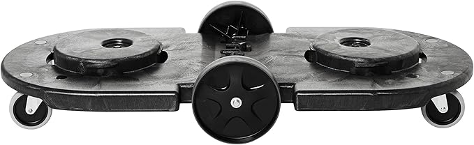 Rubbermaid Commercial Products Dolly for BRUTE Trash Can Wheels Black for Restaurants/Back of House/Offices/Warehouses/Airports/Commercial Environments