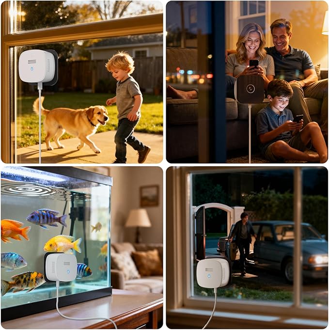 3MP 2k Window Camera, SpectraVivid AI Color Night Vision Window Cameras for Home Security, 2.4G&5G WiFi, Person & Motion Detection Siren, Two-Way Audio, 24/7 Recording, Easy Quick Install Indoor Glass