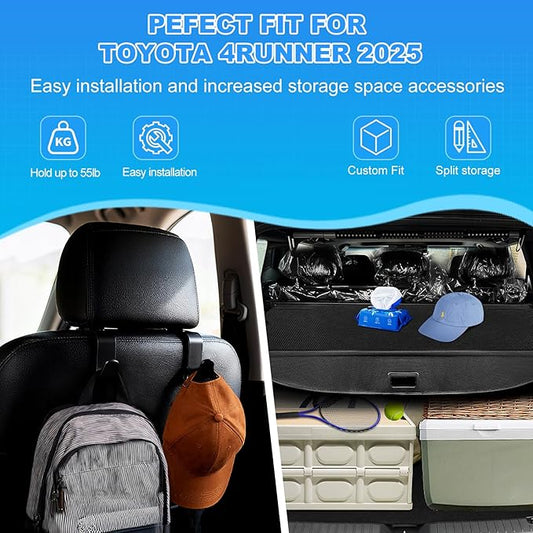 AUXKO Retractable Cargo Cover for Kia Telluride 2025-2020, Trunk Cargo Cover Luggage Security Shade Cover for 2025 2024 Kia Telluride Shielding Shade Anti-Peeping Luggage Privacy Screen, Carbon Fiber