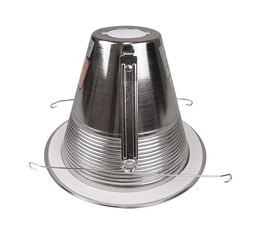 NICOR Lighting 6 inch Nickel Airtight Cone Baffle Trim, Fits 6 inch Housings (17550ANK)